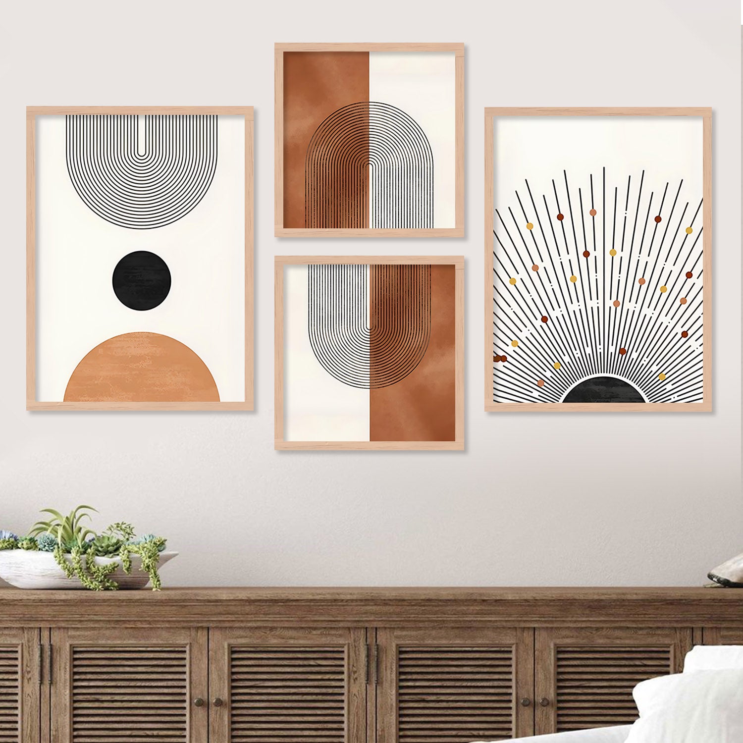 Clean Lines, Pure Beauty: Minimal Art Framed Paintings Set for Your Ga -  Kotart
