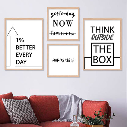 Inspire Your Journey: Motivational Quotes Framed Art-Kotart