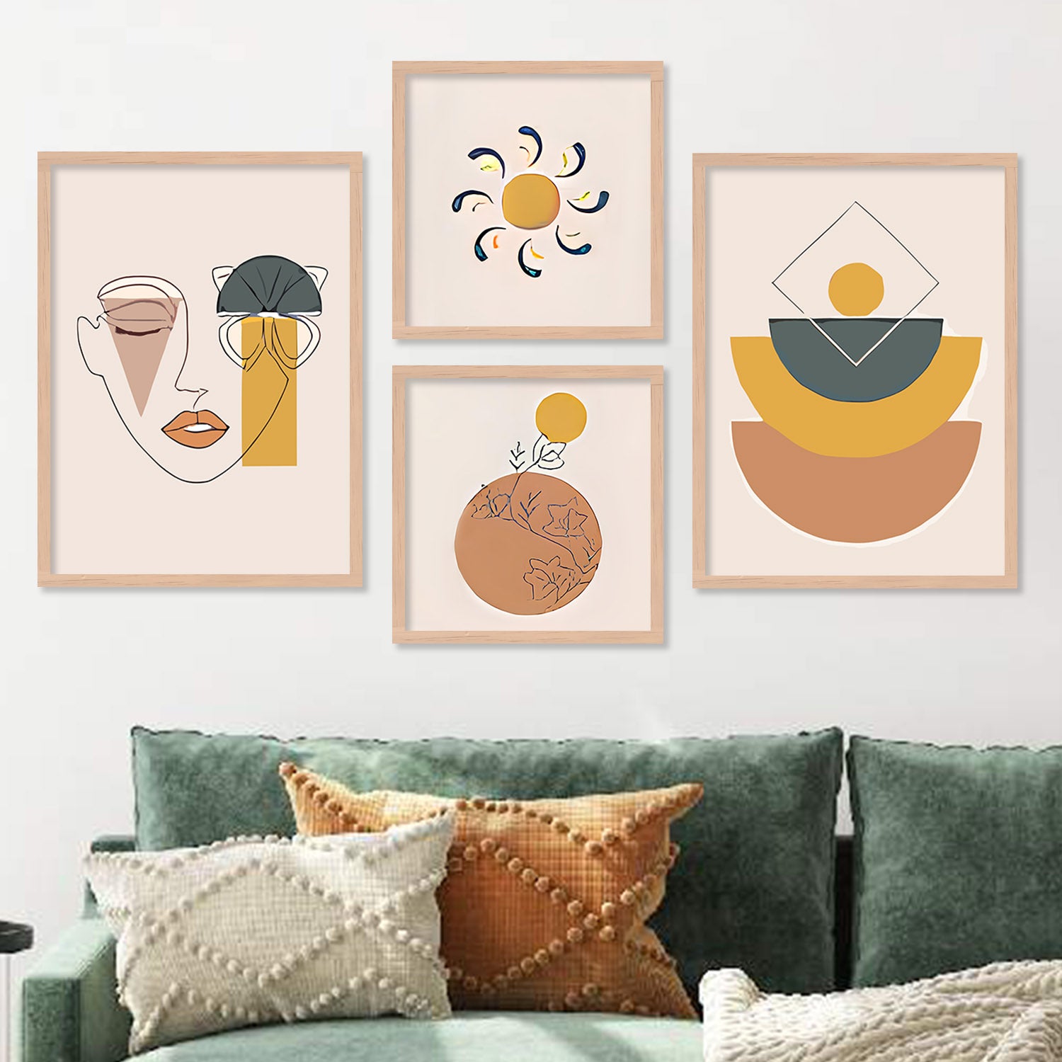 Boho Framed Painting Combo to Elevate Your Decor Kotart