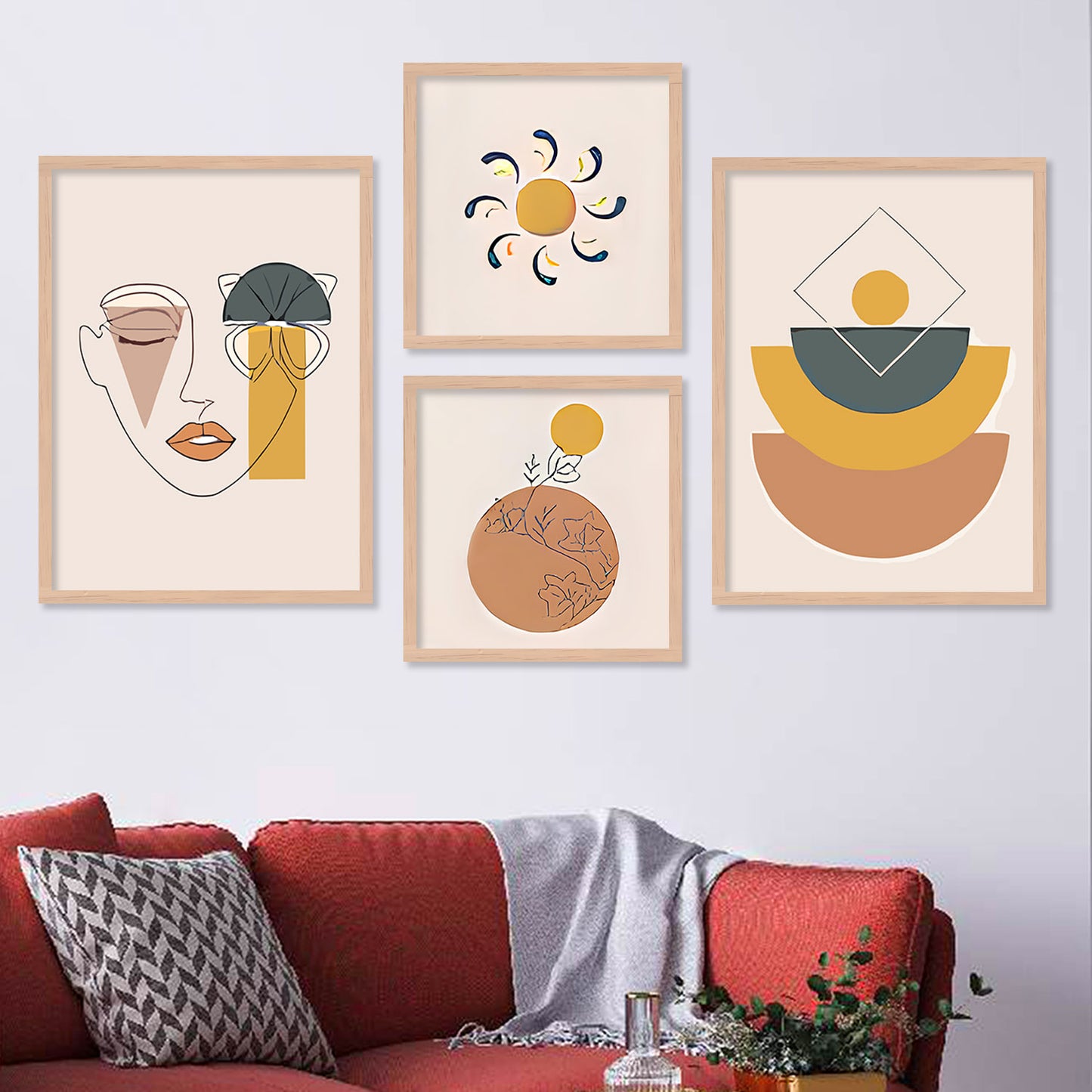 Boho Framed Painting Combo to Elevate Your Decor-Kotart