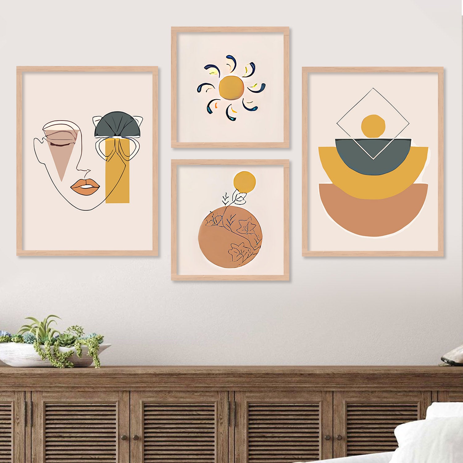 Boho Framed Painting Combo to Elevate Your Decor-Kotart