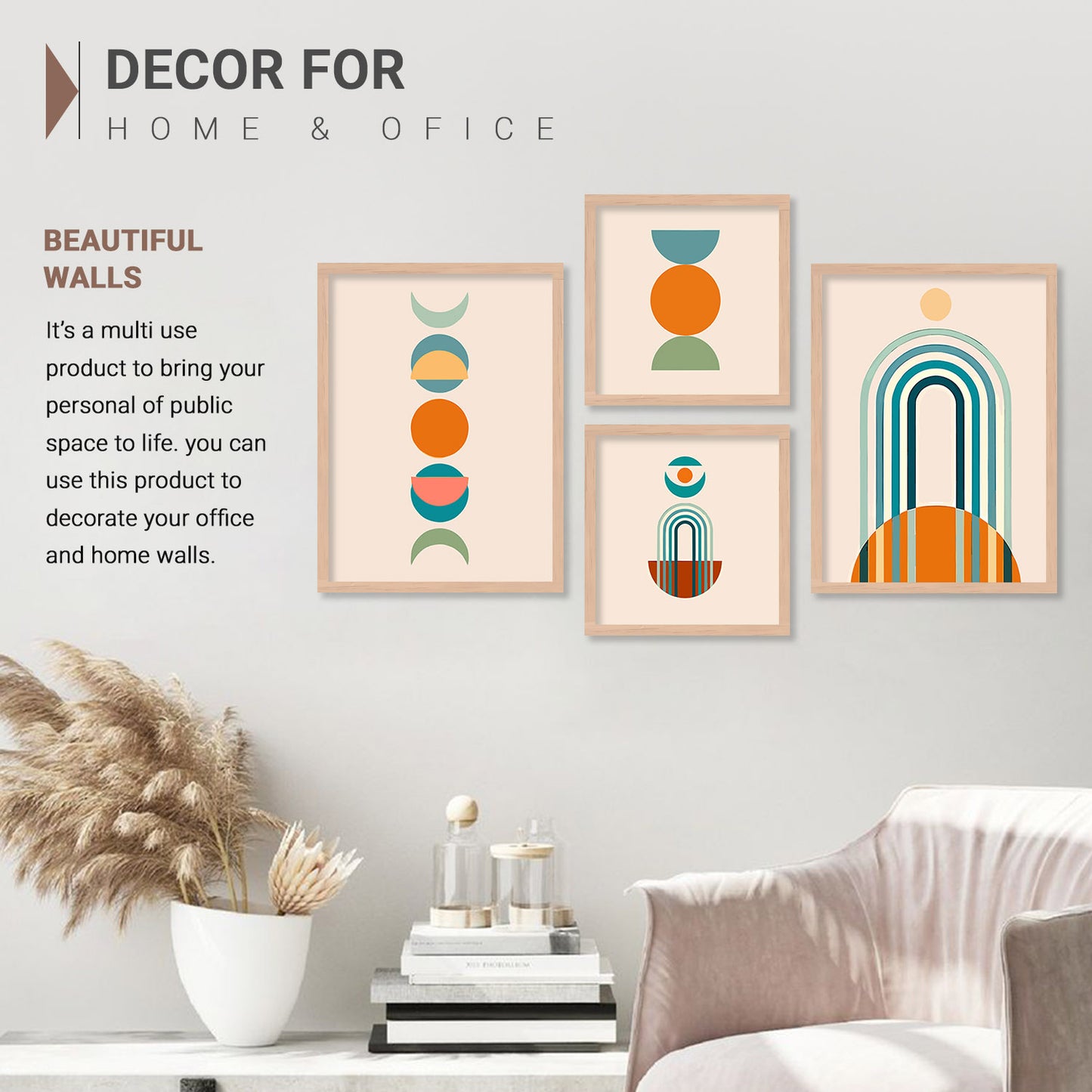 Minimalist Boho Vibes: Art Frames Combos for Free-Spirited Homes-Kotart