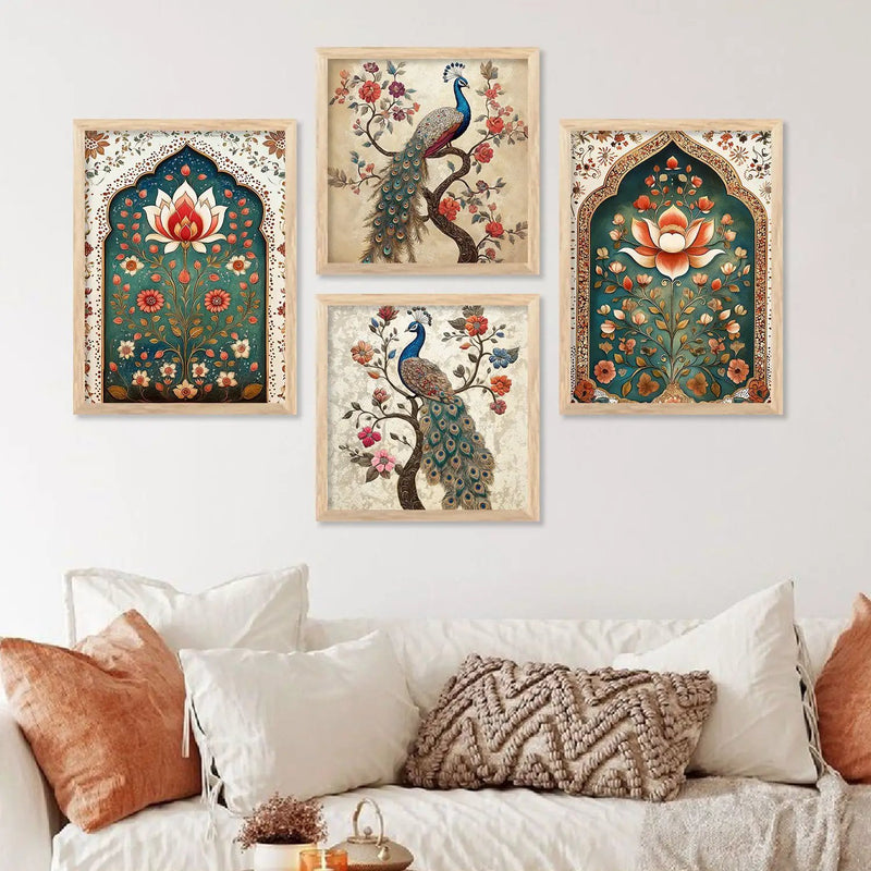 Traditional Art  Print with Frame for Living Room Bedroom Office Wall Decor