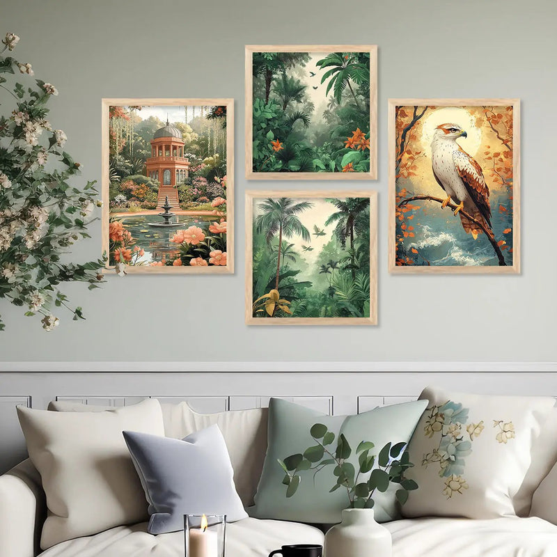Nature Art Print with Frame for Living Room Bedroom Office Wall Decor