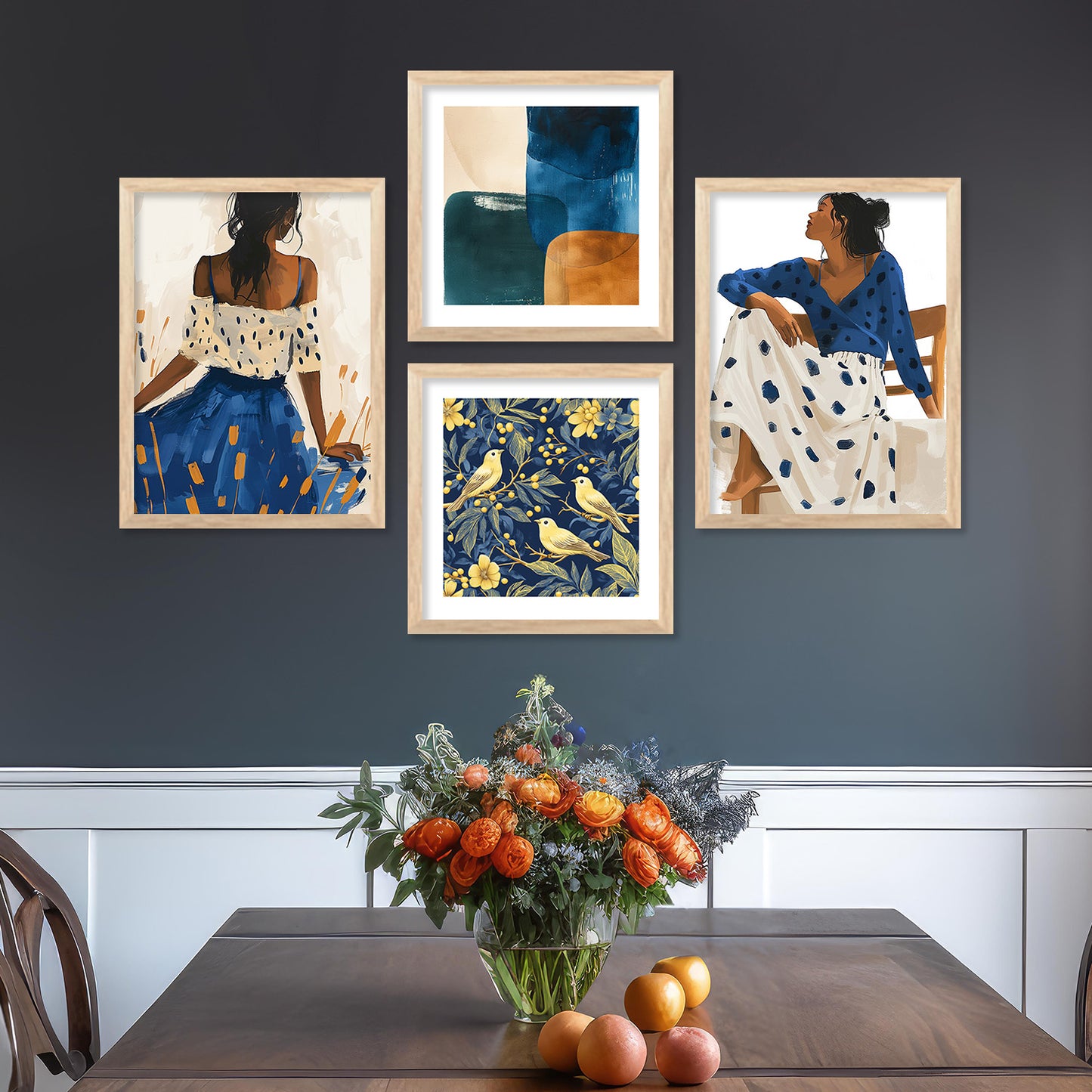 Modern  Art Print with Frame for Living Room Bedroom Office Wall Decor