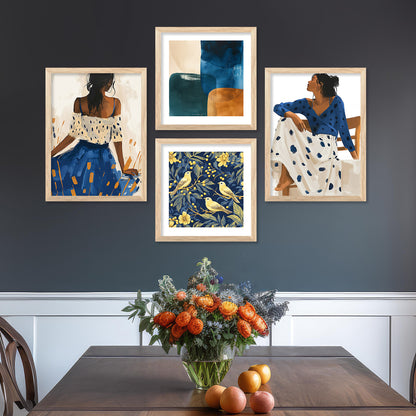 Modern  Art Print with Frame for Living Room Bedroom Office Wall Decor