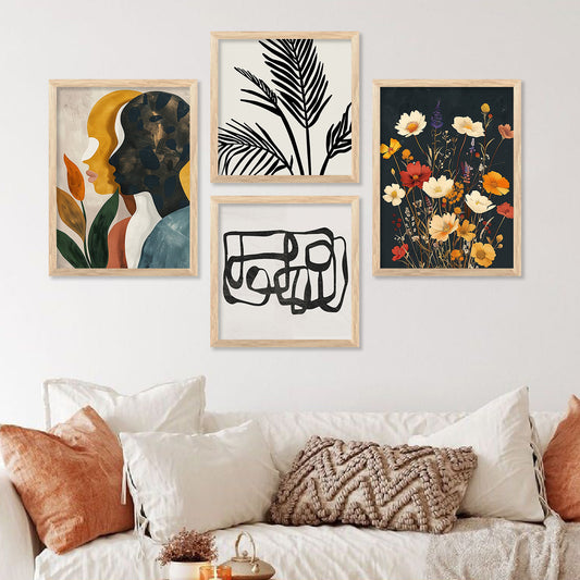 Baho Art Print with Frame for Living Room Bedroom Office Wall Decor