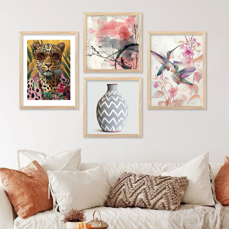 Modern Art Print with Frame for Living Room Bedroom Office Wall Decor by Kotart store