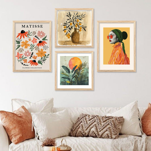 Modern Art  Print with Frame for Living Room Bedroom Office Wall Decor