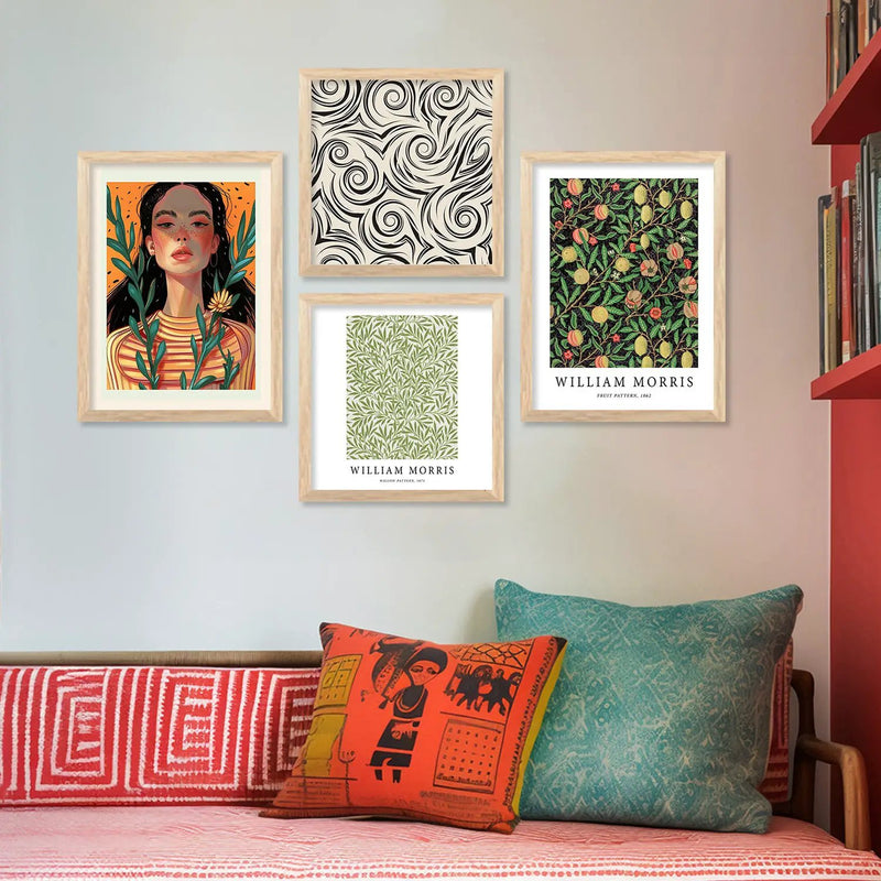 Modern Art Print with Frame for Living Room Bedroom Office Wall Decor by Kotart store