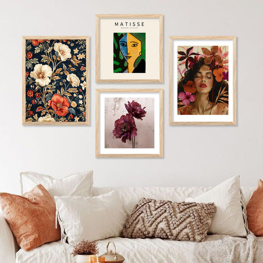 Modern Art Print with Frame for Living Room Bedroom Office Wall Decor