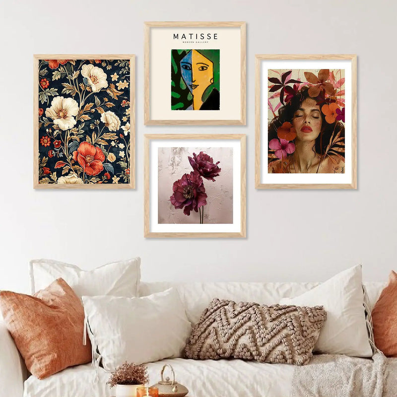 Modern Art Print with Frame for Living Room Bedroom Office Wall Decor by Kotart store