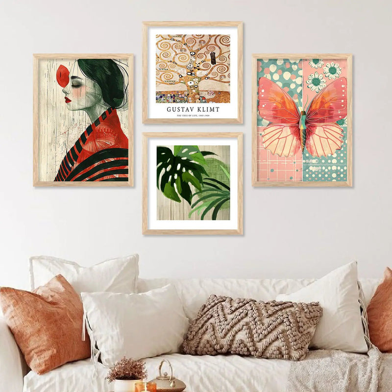 Modern Art Print with Frame for Living Room Bedroom Office Wall Decor by Kotart store