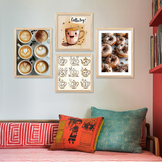 Cafe  Modern Art  Print with Frame for Living Room Bedroom Office Wall Decor