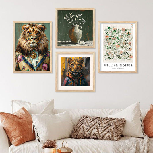 Modern Art Print with Frame for Living Room Bedroom Office Wall Decor