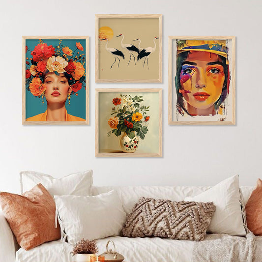 Modern Art Print with Frame for Living Room Bedroom Office Wall Decor