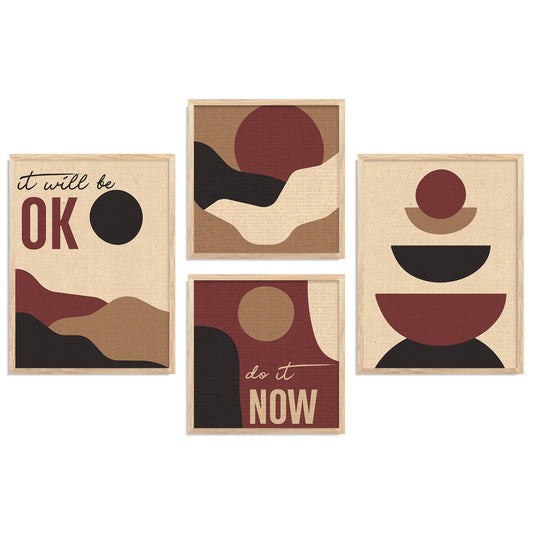 Modern  Art Print with Frame for Living Room Bedroom Office Wall Decor