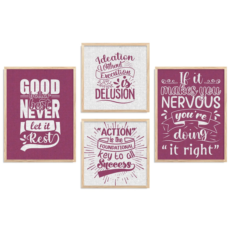 Motivational Art Print with Frame for Living Room Bedroom Office Wall Decor by Kotart store