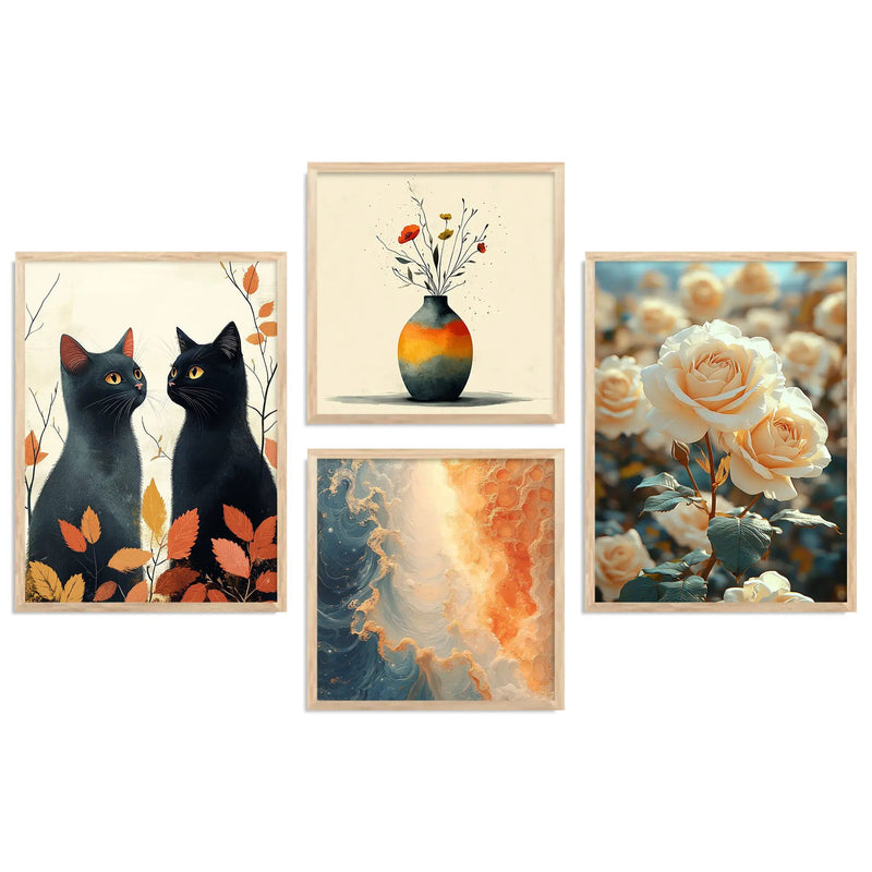 Modern Art Print with Frame for Living Room Bedroom Office Wall Decor by Kotart store