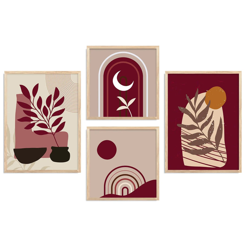 Modern Art Print with Frame for Living Room Bedroom Office Wall Decor by Kotart store