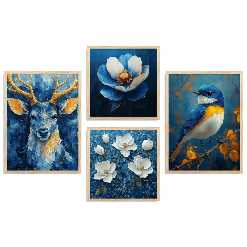 Modern Art Print with Frame for Living Room Bedroom Office Wall Decor by Kotart store