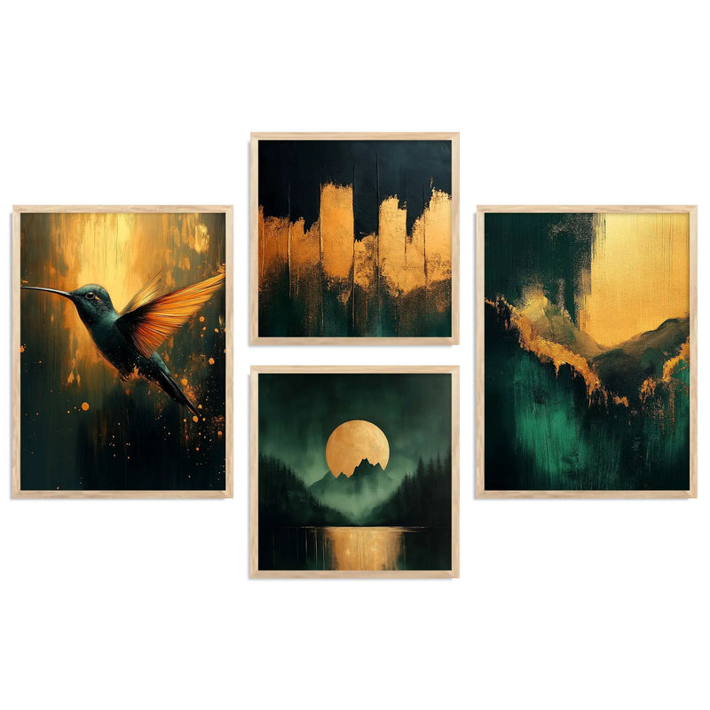 Modern Art Print with Frame for Living Room Bedroom Office Wall Decor by Kotart store
