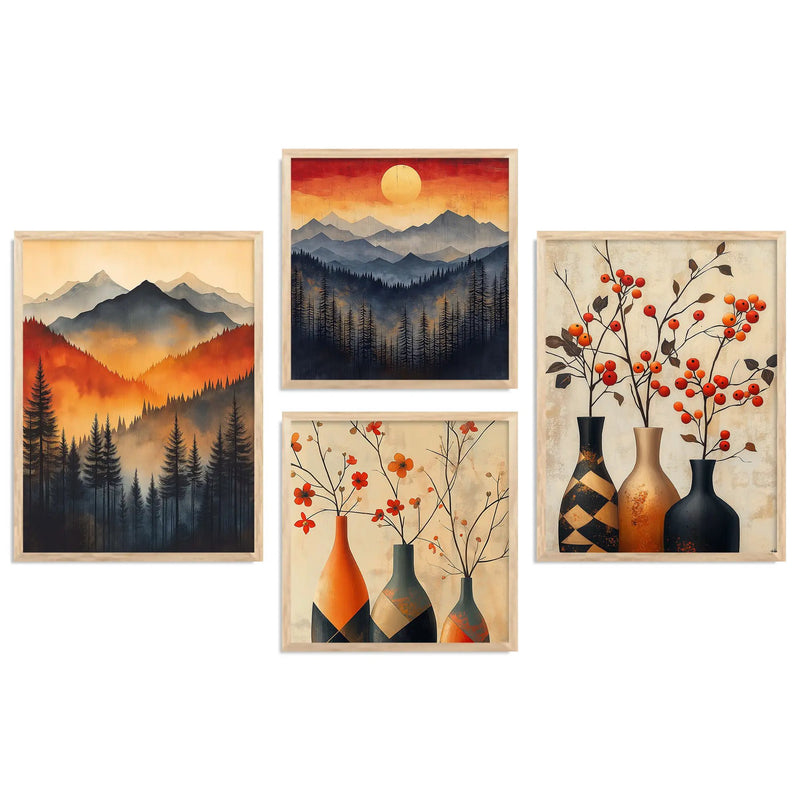 Modern Art Print with Frame for Living Room Bedroom Office Wall Decor by Kotart store