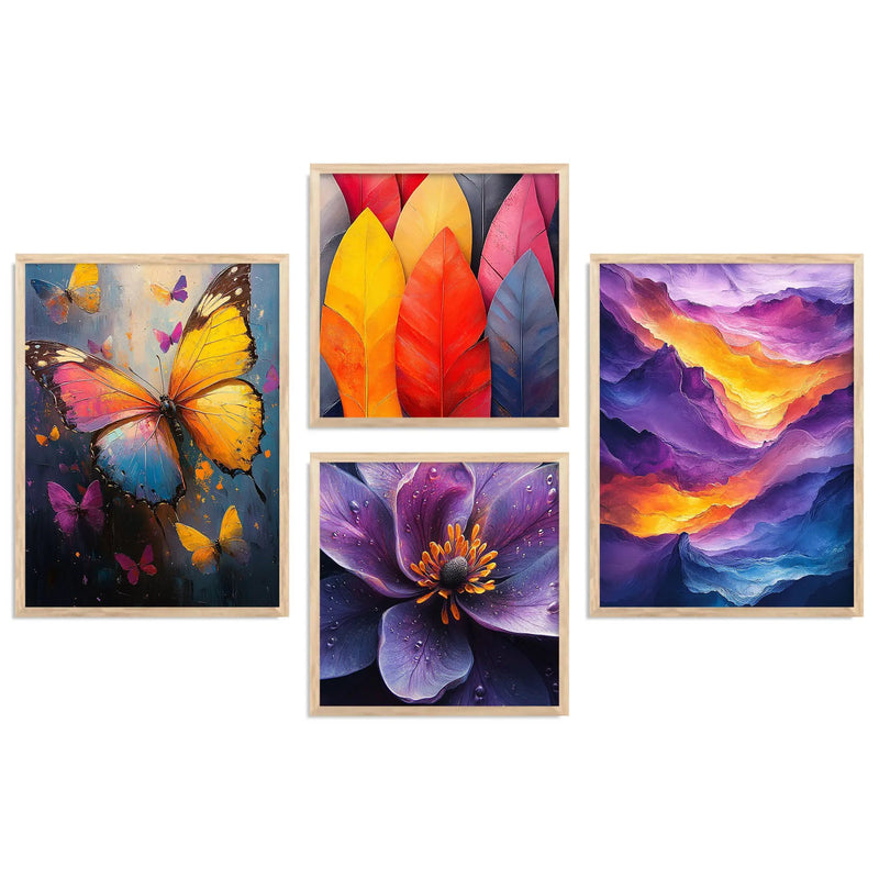 Modern Art Print with Frame for Living Room Bedroom Office Wall Decor by Kotart store