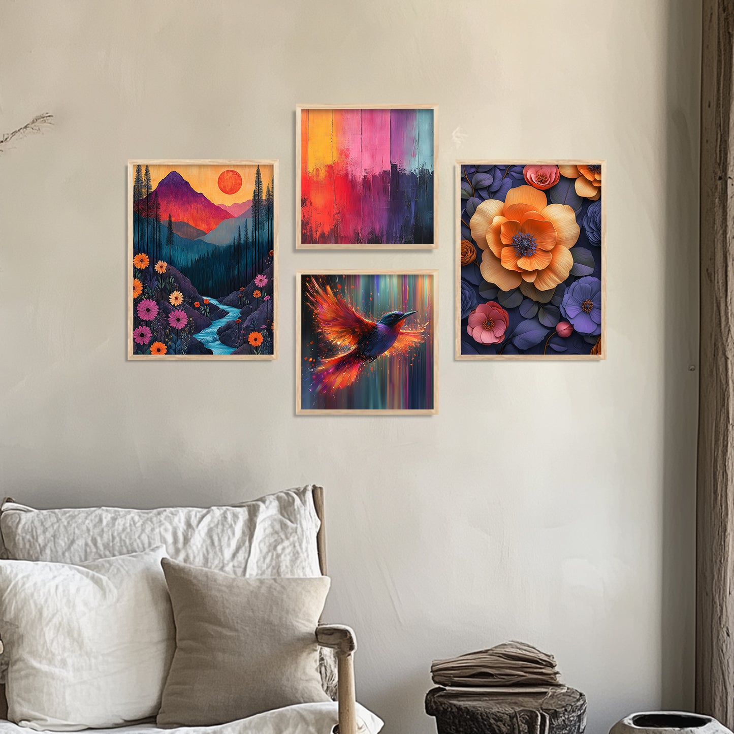 Modern  Art  Print with Frame for Living Room Bedroom Office Wall Decor