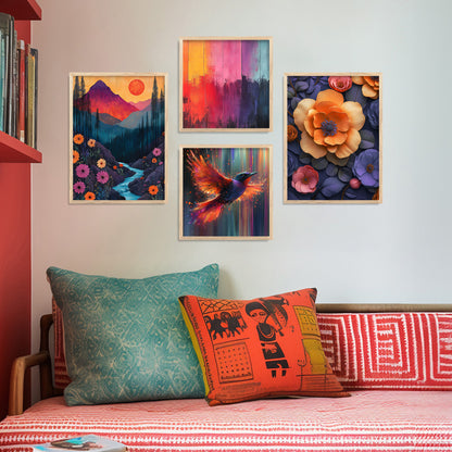 Modern  Art  Print with Frame for Living Room Bedroom Office Wall Decor