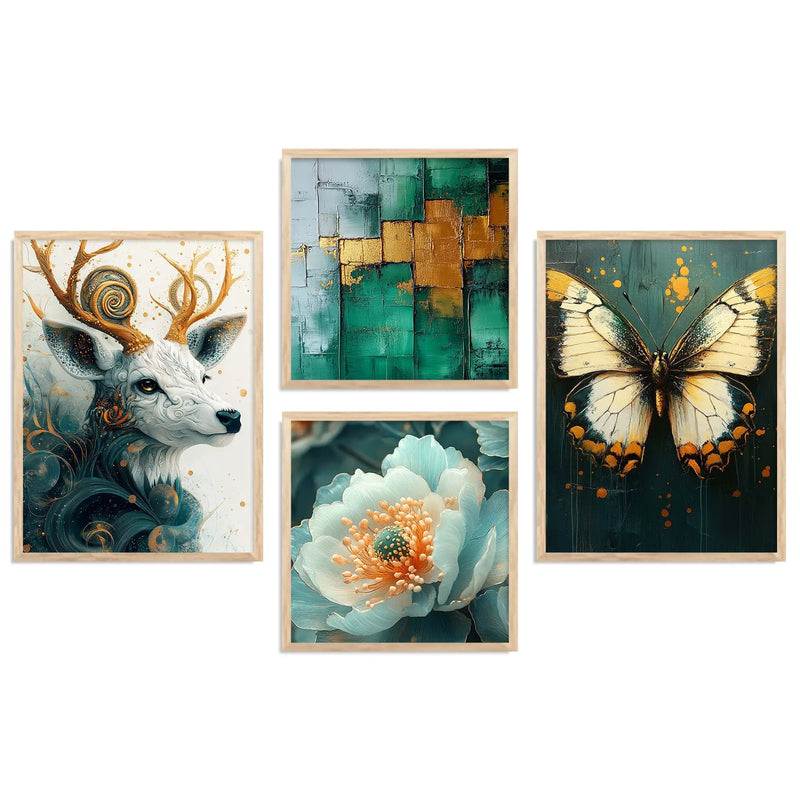 Modern Art Print with Frame for Living Room Bedroom Office Wall Decor by Kotart store