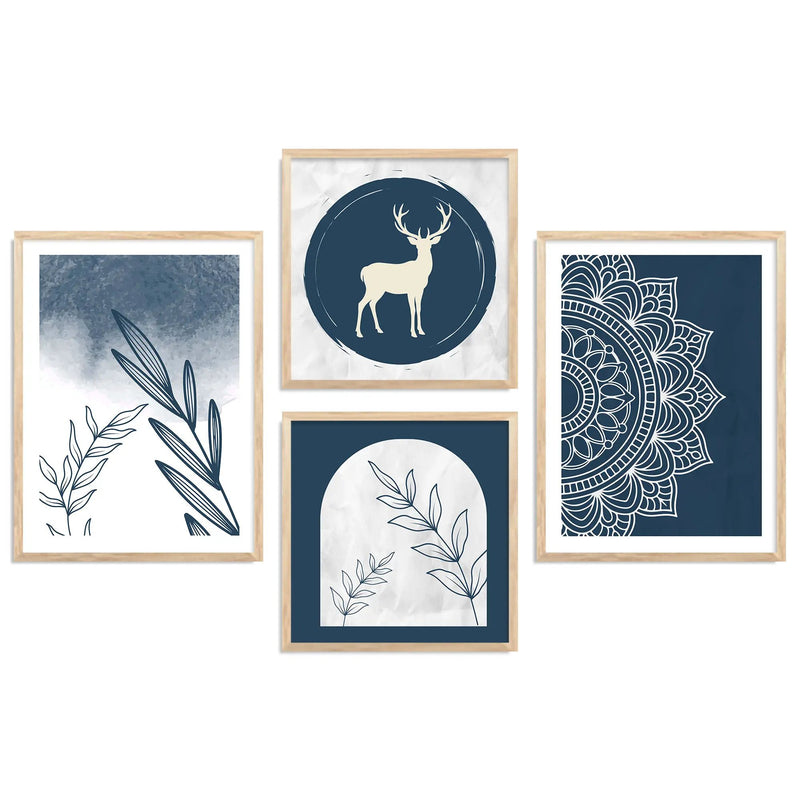 Modern Art Print with Frame for Living Room Bedroom Office Wall Decor by Kotart store