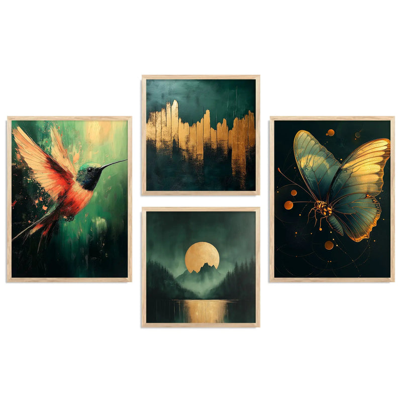 Modern Art Print with Frame for Living Room Bedroom Office Wall Decor by Kotart store