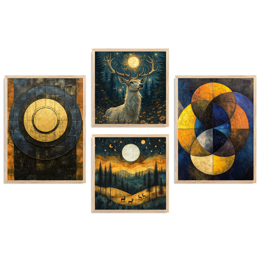 Modern  Art  Print  with Frame for Living Room Bedroom Office Wall Decor