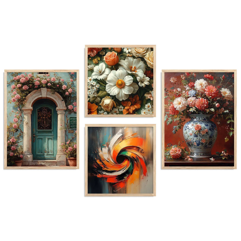 Modern Art Print with Frame for Living Room Bedroom Office Wall Decor by Kotart store