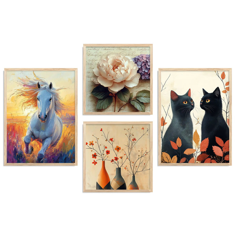 Modern Art Print with Frame for Living Room Bedroom Office Wall Decor by Kotart store