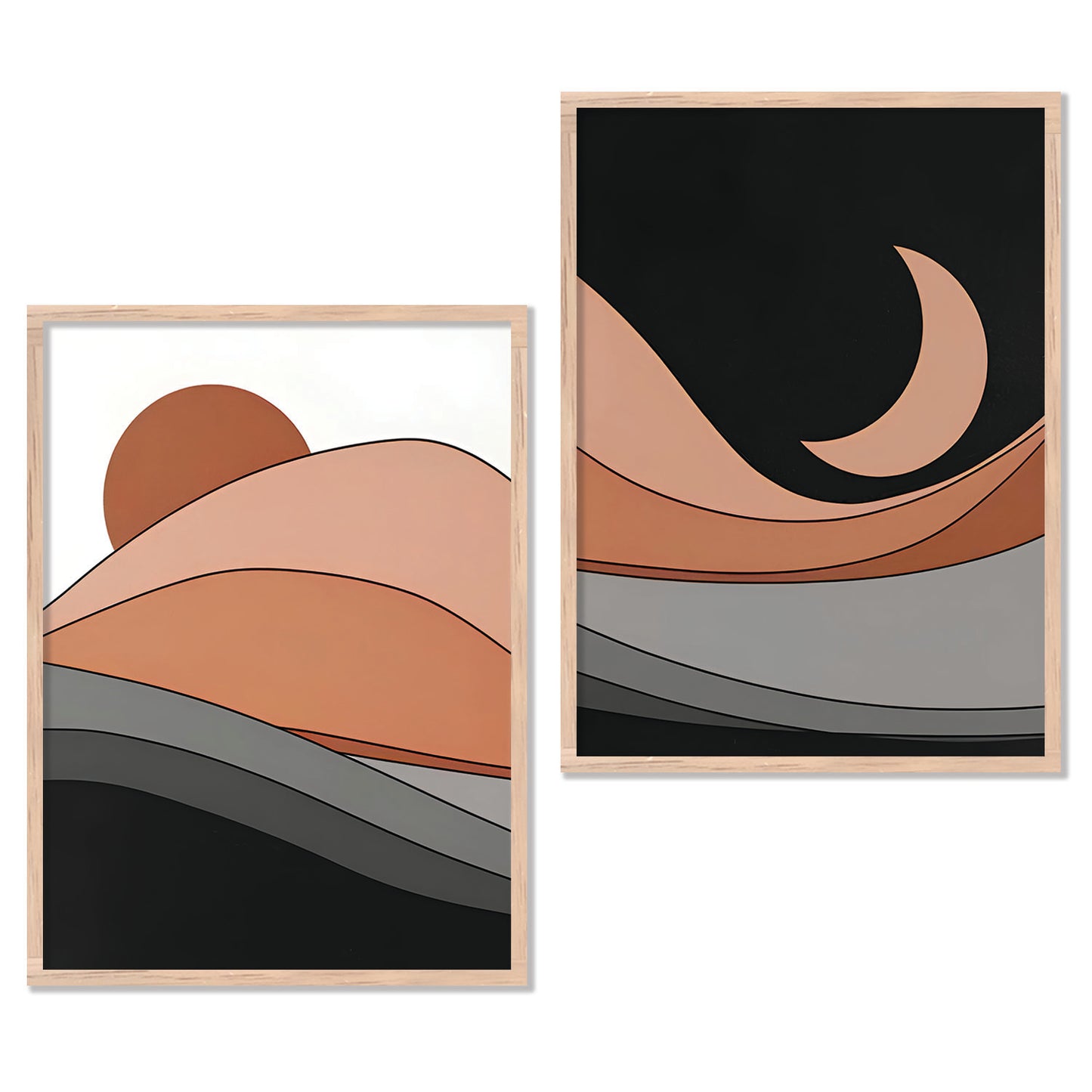 Modern Abstract Landscape Wall Art for Home and Office Wall Decor