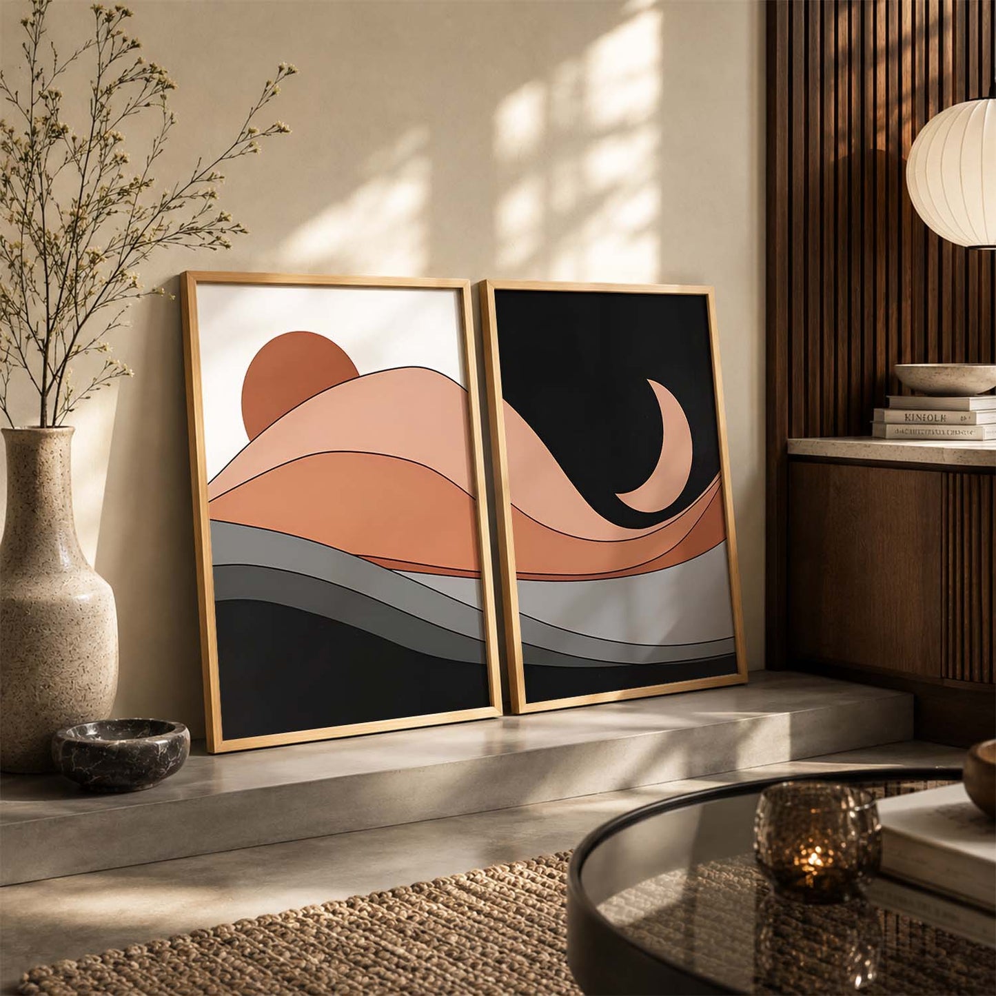 Modern Abstract Landscape Wall Art for Home and Office Wall Decor