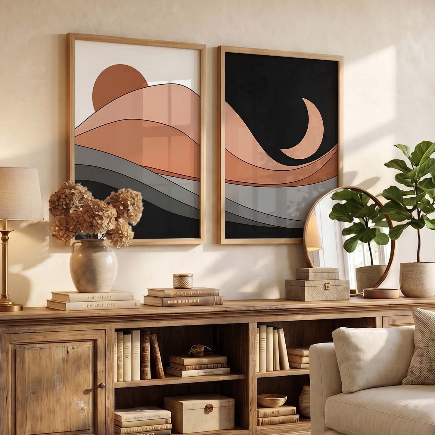 Modern Abstract Landscape Wall Art for Home and Office Wall Decor