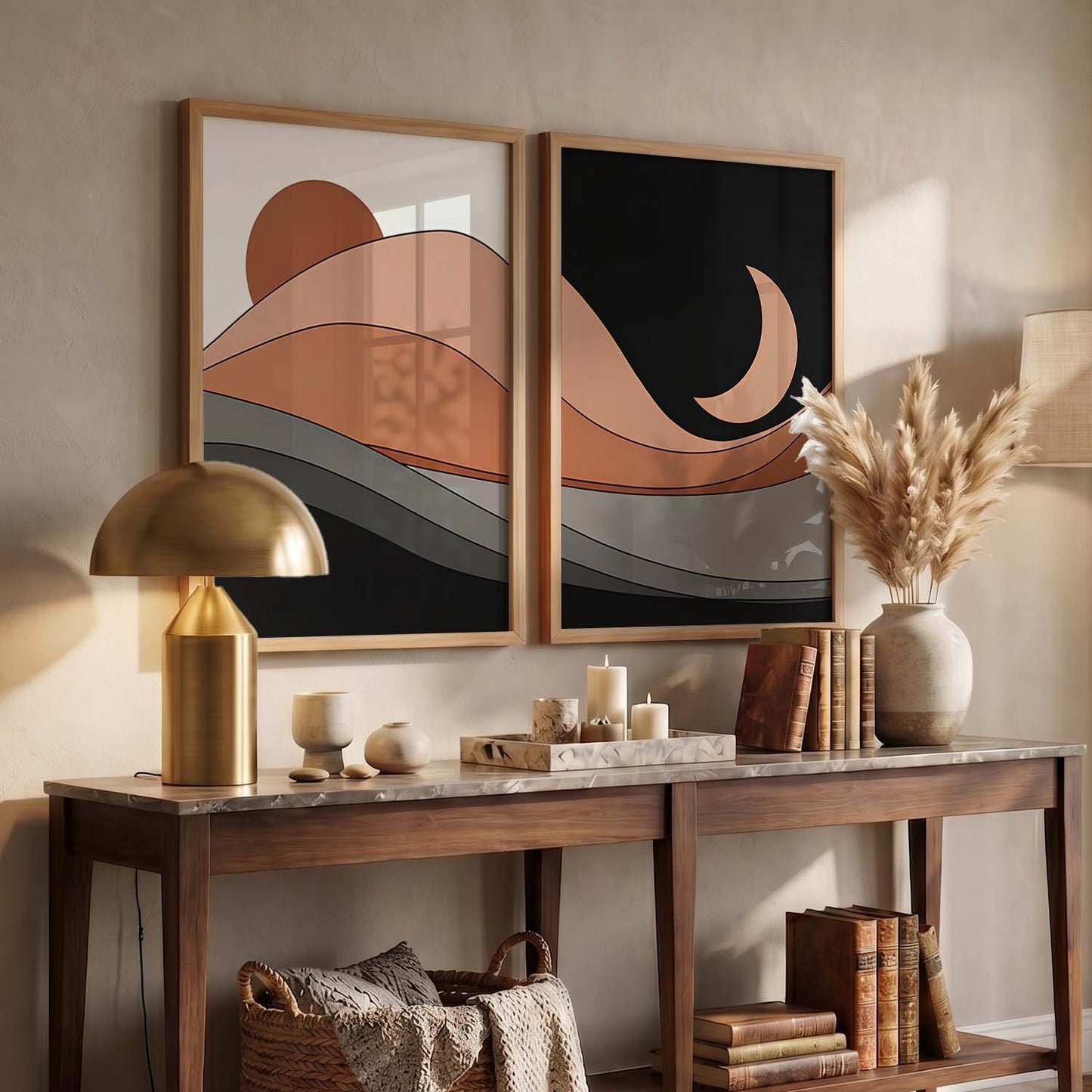 Modern Abstract Landscape Wall Art for Home and Office Wall Decor