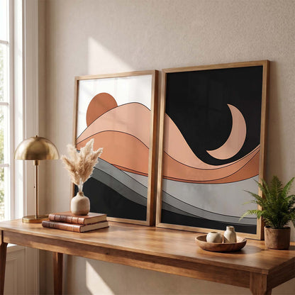Modern Abstract Landscape Wall Art for Home and Office Wall Decor