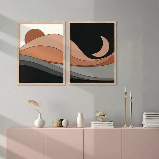 Modern Abstract Landscape Wall Art for Home and Office Wall Decor