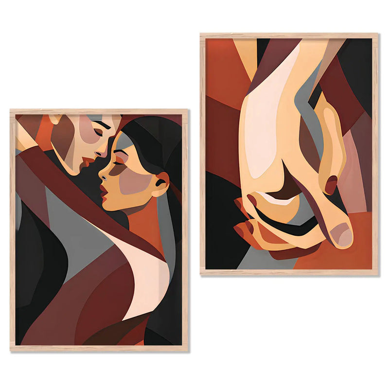 Abstract Art Prints: Modern Geometric Portraits for Wall Decor
