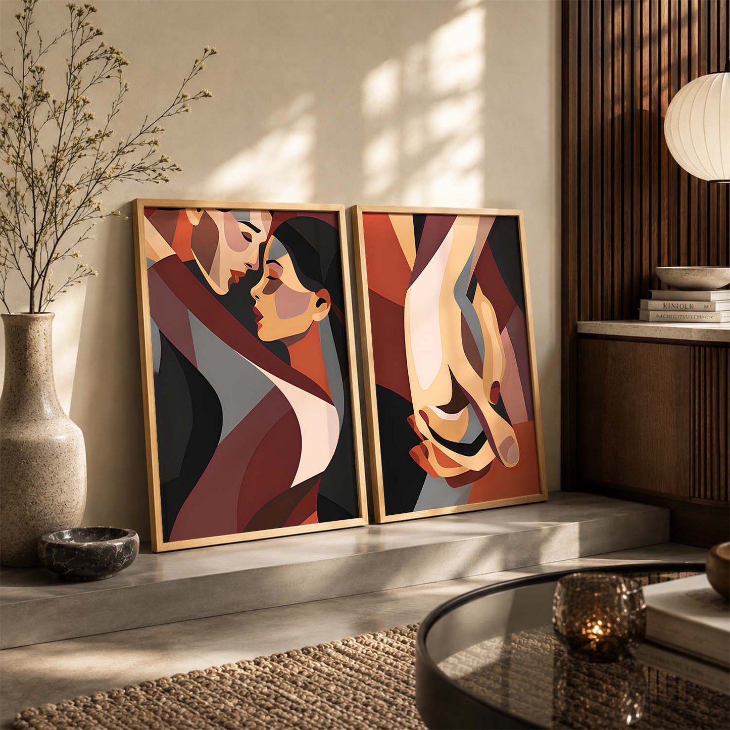 Abstract Art Prints: Modern Geometric Portraits for Wall Decor