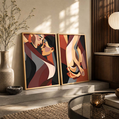 Abstract Art Prints: Modern Geometric Portraits for Wall Decor