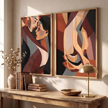 Abstract Art Prints: Modern Geometric Portraits for Wall Decor