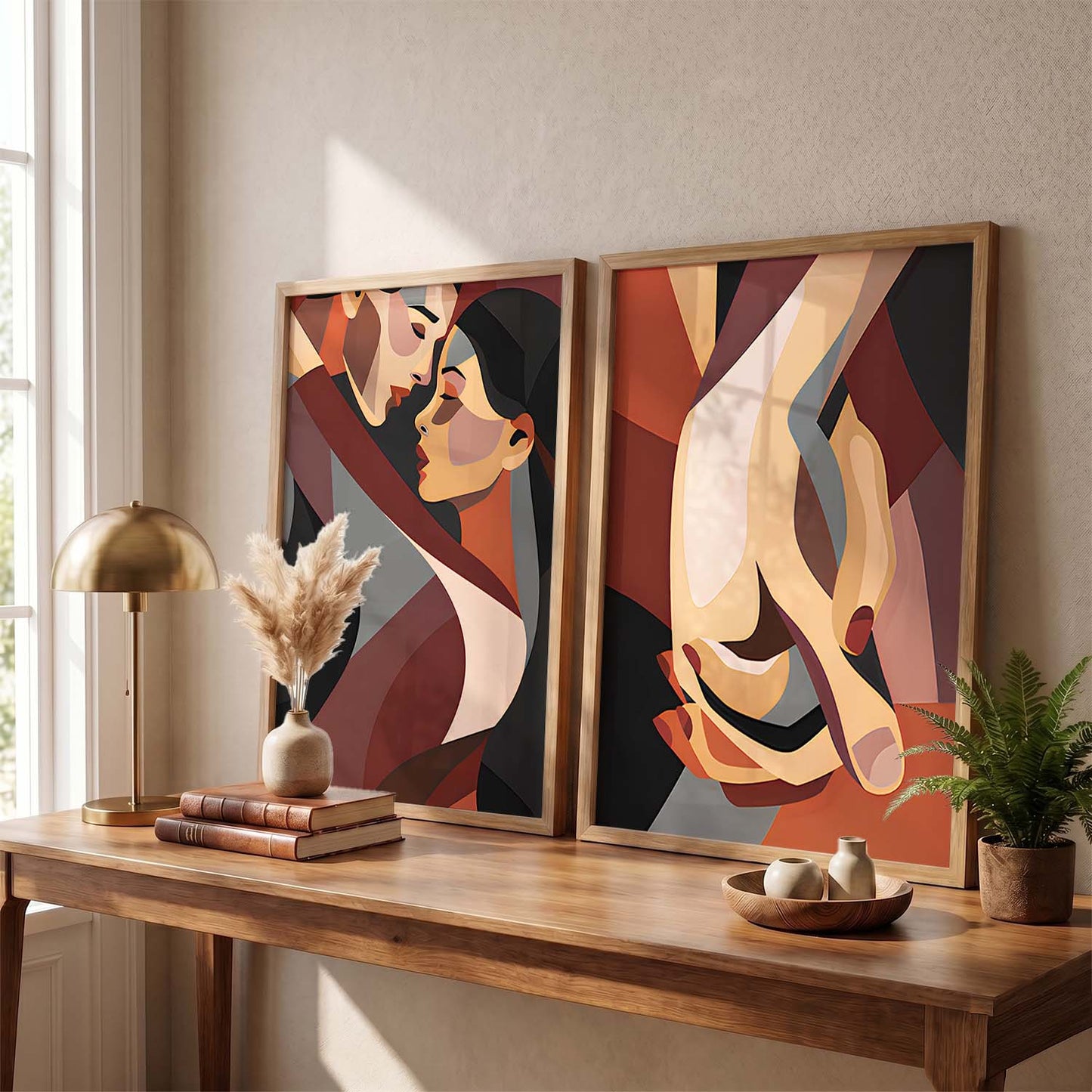 Abstract Art Prints: Modern Geometric Portraits for Wall Decor