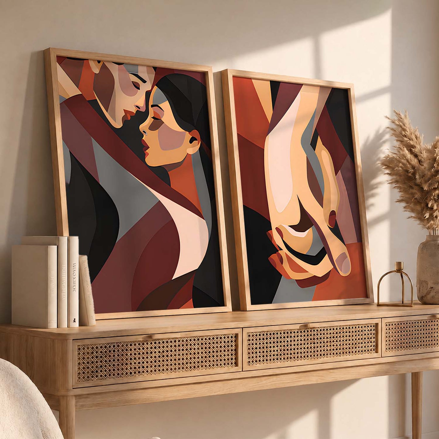 Abstract Art Prints: Modern Geometric Portraits for Wall Decor