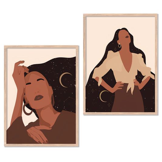 Elegant Modern Portraits for Home and Office Wall Decor