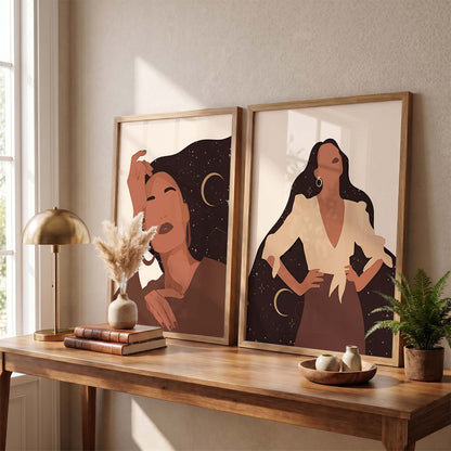 Elegant Modern Portraits for Home and Office Wall Decor